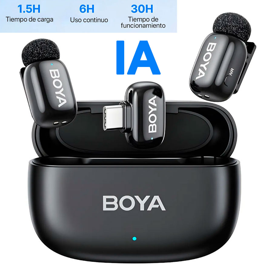BOYA Mini-2 Usb-C - Micrófono Inalámbrico cancelación de ruido IA · imagen 1
