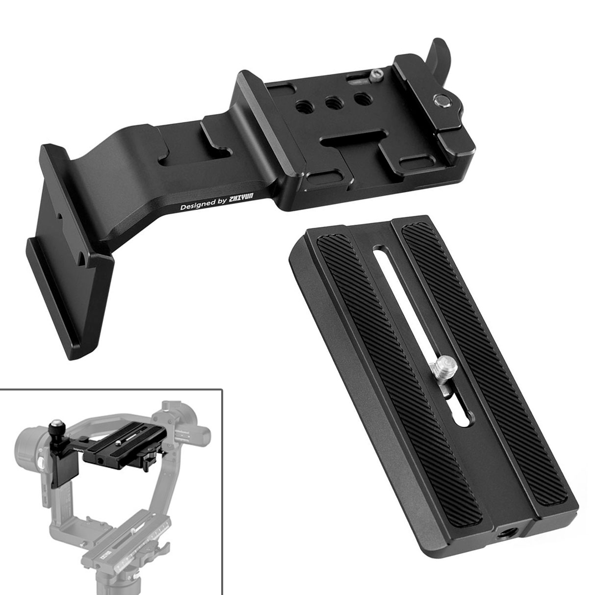 ZHIYUN DualCam ExtensPlate Elevation para Crane 2S Gimbal · imagen 1