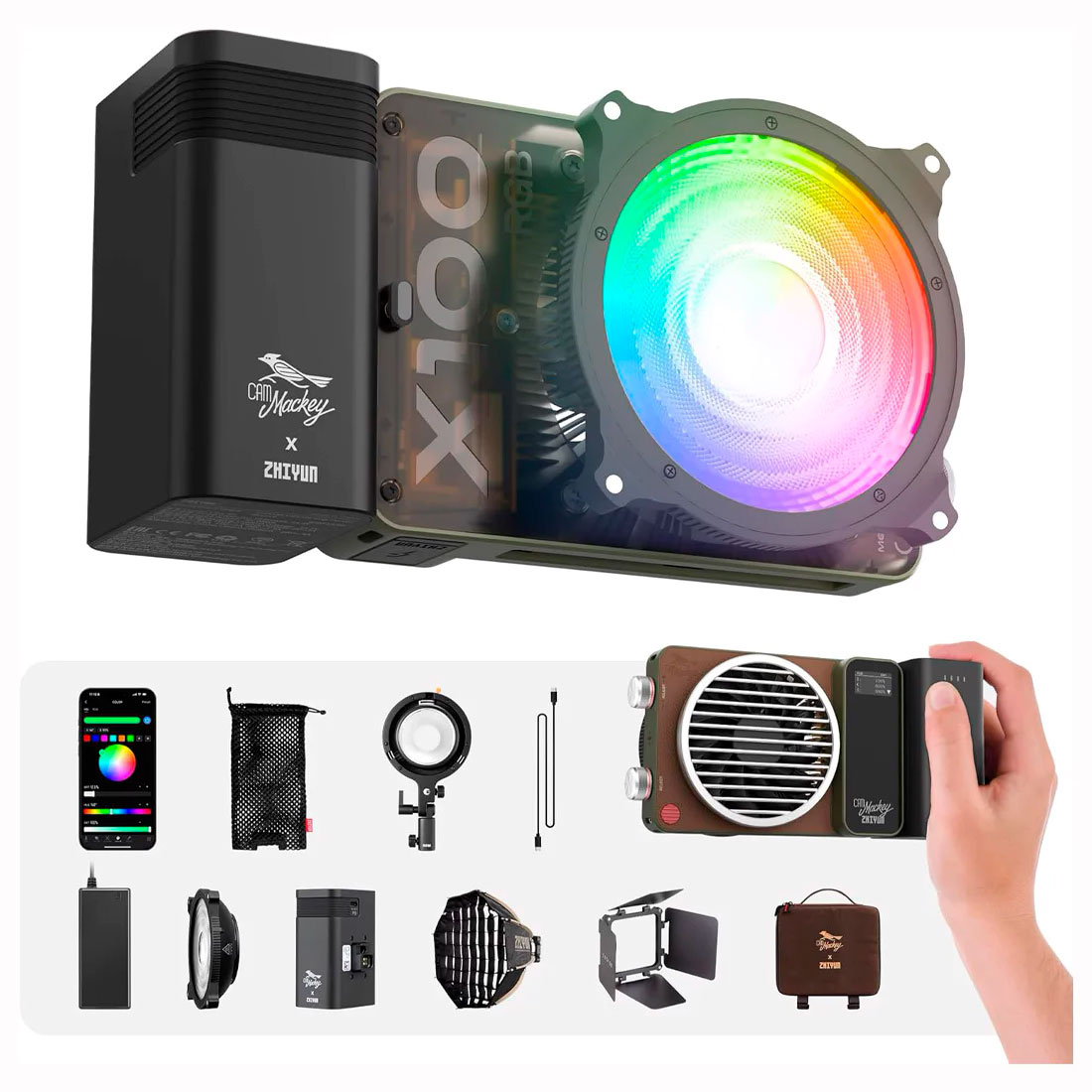 ZHIYUN Molus X100 - RGB - LUZ LED - PRE-VENTA · imagen 1