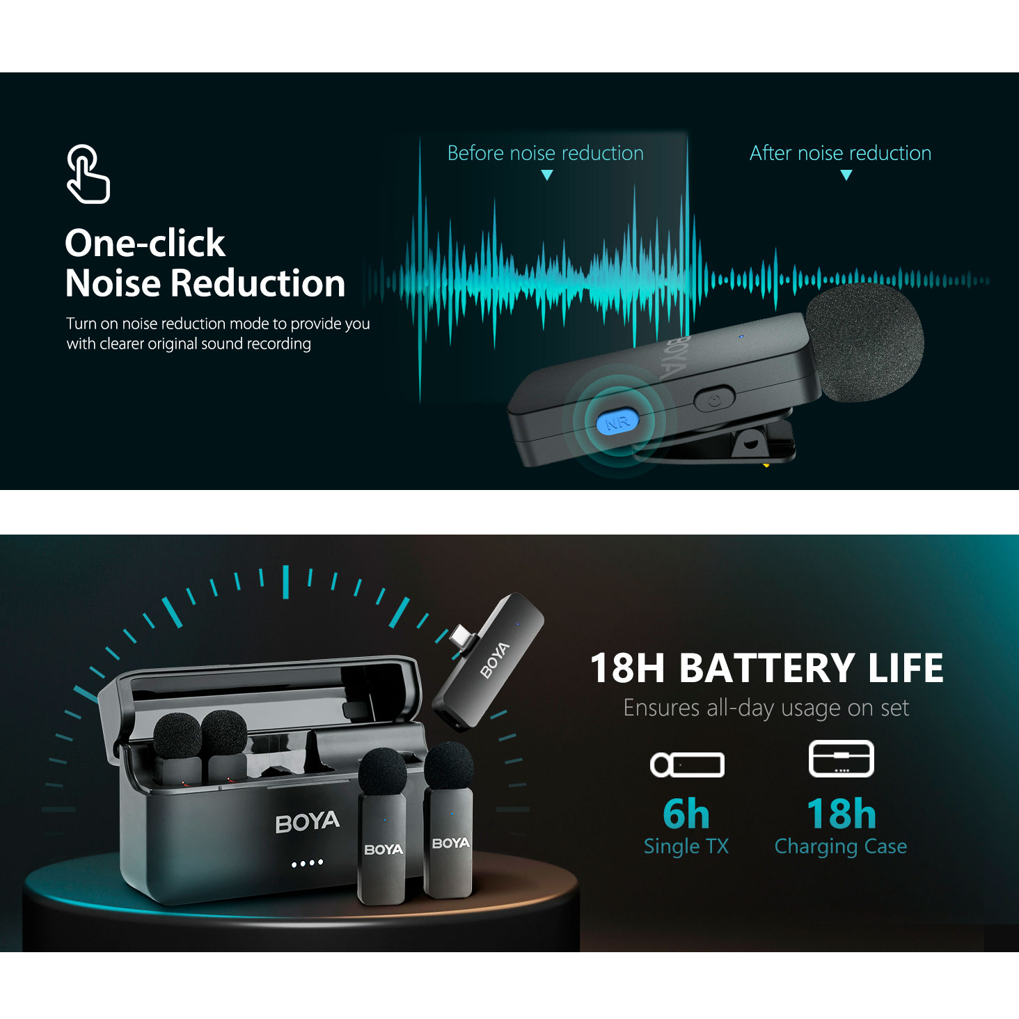 BOYA BY-V4U para 4 Personas - Micrófono Inalámbrico - USB-C - PRE-VENTA · imagen 4